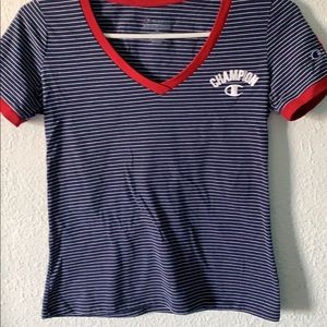 Champion shirt with stripes